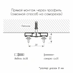 Карниз 2+1 двухрядный без клипсы Черный (L=350 см Рондо Ø11мм)