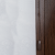 Рулонная штора «Мини» фурнитура Коричневая. Ткань коллекции «Арабеска» Белый