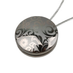 Клипса магнитная «Глория» ø4,5 см для легкого и среднего веса штор с тросом 60 см (ХМ/Н)