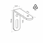 Кронштейн стеновой с заглушкой 60x60 мм (Латунь)