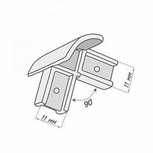 Соединитель угловой для профиля «Европа»