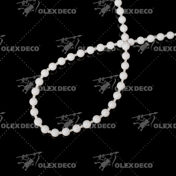 изображение цепь управления пластиковая 4,5х6,0 мм белая на olexdeco.ru