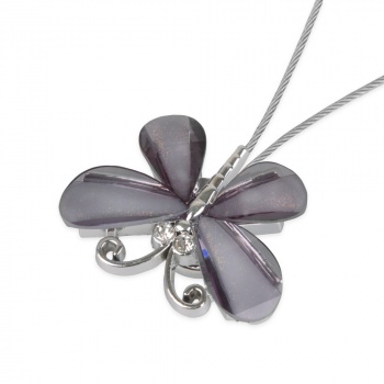 изображение клипса магнитная «стрекоза» размер 7 см для легкого и среднего веса штор с тросом 38 см на olexdeco.ru