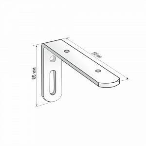 изображение кронштейн стеновой 100x60 мм серый на olexdeco.ru