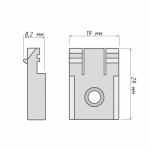 Суппорт для профиля «Тюль» упак. 10 шт (Черный)