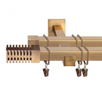 изображение двухрядный стеновой карниз для штор «зебрано» на olexdeco.ru