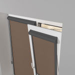 Рулонная штора «UNI 2» фурнитура Темно-серая .Ткань коллекции «Плэин» Какао Рулонная штора «UNI 2» фурнитура Темно-серая .Ткань коллекции «Плэин» Какао