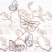 Ткань для штор-кафе коллекция «Butterfly» бежево-серый (На отрез высота 45см)