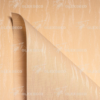 Рулонная штора «Мини» фурнитура Золотой дуб. Ткань коллекции «Лазурь» Бежевый