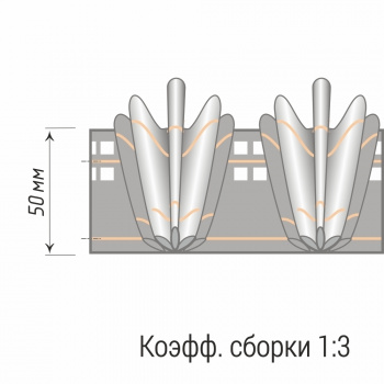 изображение лента шторная «бантовая складка» 20429/50 на olexdeco.ru