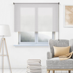 Рулонная штора «Toledo» ø28 фурнитура Черная. Ткань коллекции «Скрин Витара» Серый