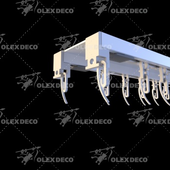 изображение двухрядный потолочный алюминиевый карниз на olexdeco.ru