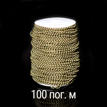 изображение цепь управления металлическая 4,5х6,0 мм латунь / бобина 100 пог.м на olexdeco.ru