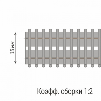 изображение лента шторная «карандашная складка» art 908/30/1/tr бобина на olexdeco.ru