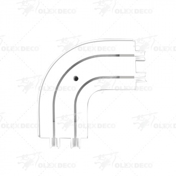 изображение поворот наружный для шины потолочной двухрядной «olexdeco» на olexdeco.ru