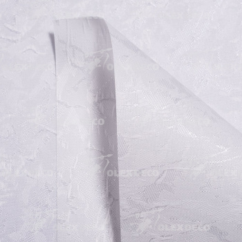 Рулонная штора «Стандарт» фурнитура Белая. Ткань коллекции «Шелк» Белый
