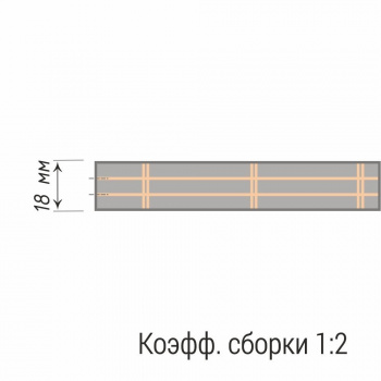 изображение лента шторная для французских штор 11306/18/1 бобина на olexdeco.ru