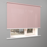 Рулонная штора «Moncada» ø38 фурнитура Белая. Ткань коллекции «Плэин» Розовый