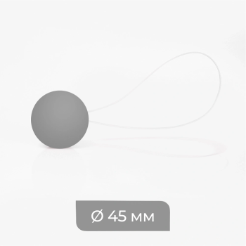 Клипса магнитная ø4,5 см «Soft touch» с леской 30 см (Серый)