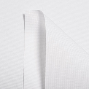 Рулонная штора «Стандарт» фурнитура Белая. Ткань коллекции «Топ» Белый