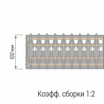 Лента шторная «Двойное плиссе» 20427/100