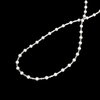 Цепь упр. пластиковая 4,5х12,0 мм (На отрез Белый)