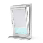 Рулонная штора «UNI 1» фурнитура Белая. Ткань коллекции «Пастель» Белый