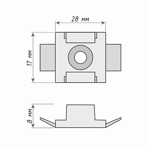 изображение суппорт потолочный «римини» на olexdeco.ru