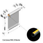 Труба ø25 мм стальная с клейкой лентой L=4 м для рулонной шторы