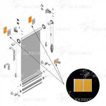 изображение скотч двухсторонний 29х50 мм «super strong» для платформы рулонной шторы на olexdeco.ru