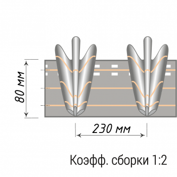 изображение лента шторная «фламандская складка» 20282/80 бобина на olexdeco.ru
