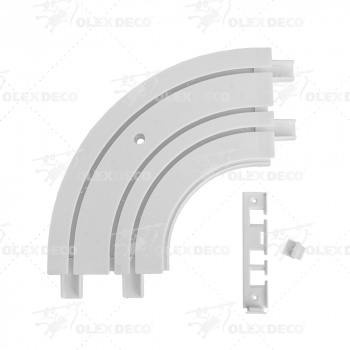 изображение поворот эркерный внутренний для шины потолочной трехрядной (комплект) на olexdeco.ru