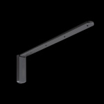 Кронштейн стеновой с заглушкой 200х60 мм (Серый)