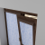 Рулонная штора «UNI 2» фурнитура Коричневая. Ткань коллекции «Шелк» Голубой