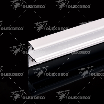 изображение профиль дополнительный высокий для с-образной направляющей uni 2 алюминиевый белый на olexdeco.ru