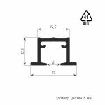фото профиль для карниза «гипс соло» в интернет-магазине Олексдеко