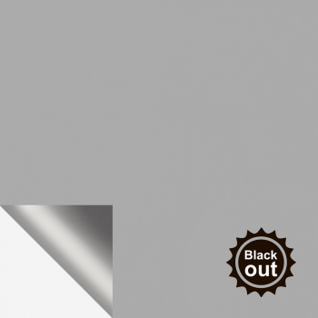 Ткань для рулонных штор коллекция «Аканта» Silver Blackout Серый 250 см (На отрез)