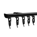 Профильный карниз для штор «Отель Декор» Черный (130 см бегунок)