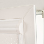 Рулонная штора «UNI 1» фурнитура Белая. Ткань коллекции «Одуванчик» Белый (компл. Besta)