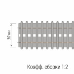 Лента шторная «Карандашная складка» art 908/30/1/tr