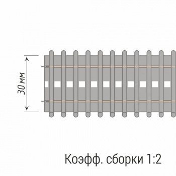 изображение лента шторная «карандашная складка» art 908/30/1/tr на olexdeco.ru