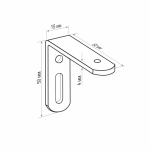 Кронштейн стеновой с заглушкой 60x60 мм (Серый)