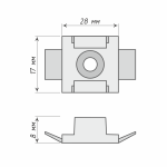 Суппорт потолочный «Римини» упак. 10 шт (Белый)