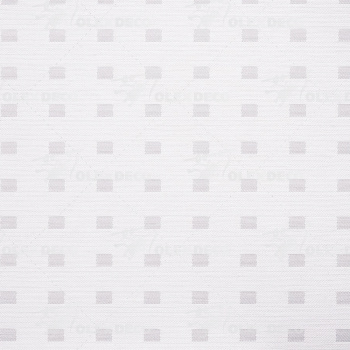 Рулонная штора «UNI 2» фурнитура Коричневая. Ткань коллекции «Квадро» Жемчуг