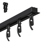 Алюминиевый потолочный карниз «Гипс соло» Черный (370 см ролик)