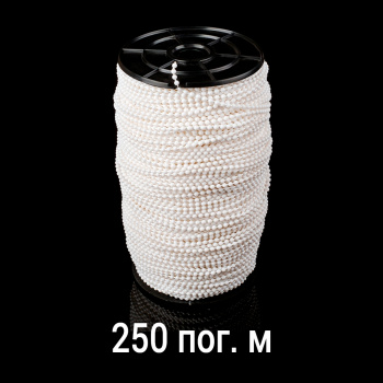 изображение цепь управления пластиковая 4,5х6,0 мм белая / бобина на olexdeco.ru