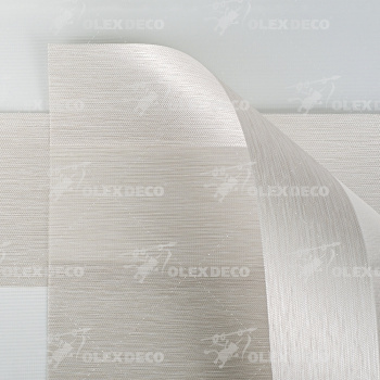 Ткань для рулонных штор «День-ночь» коллекция «Саванна» Жемчуг 300 см