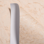 Рулонная штора «Стандарт» фурнитура Белая. Ткань коллекции «Шелк Blackout» Кремовый