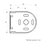 Кронштейны «BCFR» L=40 мм с заглушками для РШ (Белый)