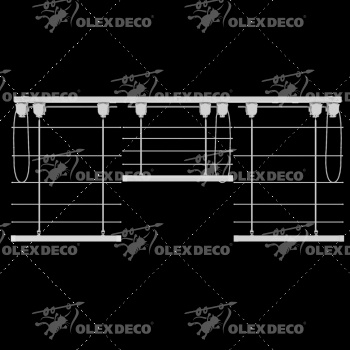 изображение карниз для тройной римской шторы «рим люкс» на olexdeco.ru
